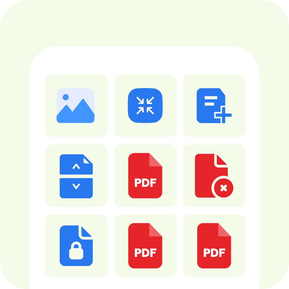 Convert images to/from PDF without quality loss. Compress, merge, or split PDFs instantly.